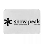 tapis bain blanc logo snow peak moderne imperméable antislip polyester coton knits classic minimaliste