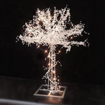 décoration mariage arbre métal transparents branches argentées led élégante festive moderne