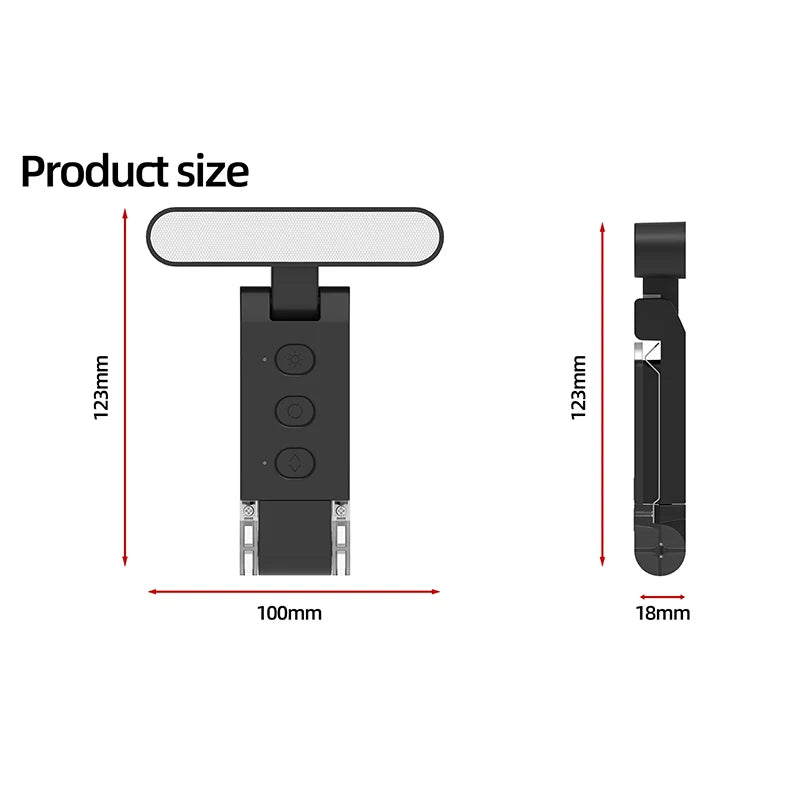 lampe lecture rechargeable led ajustable niveaux luminosité clip portable livre étudiant eye comfort