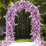 Arche décorative florale violettes roses blanches extérieur intérieur décoration événement classique artificielle fixe