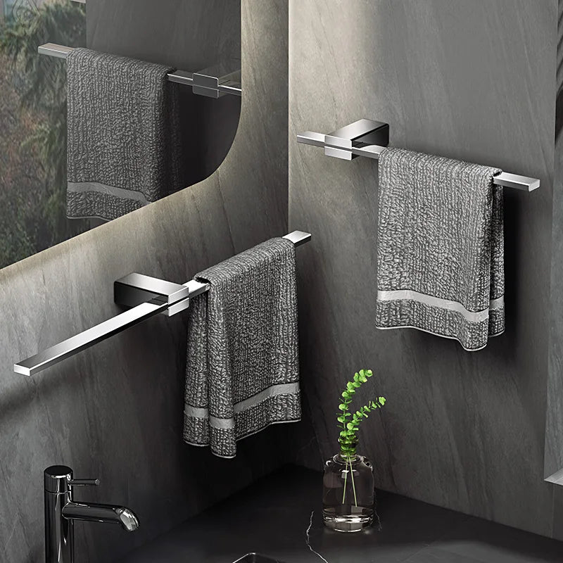 porte serviettes mural noir texture lisse cuivre moderne minimaliste fixations incluses 50cm 60cmversible