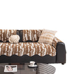 housse canapé marron clair rayures moderne anti poussière lavable machine multiple tailles