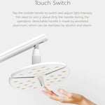 lampe led moderne blanc perforée interrupteur tactile support mural haute luminuosité durable emergency care