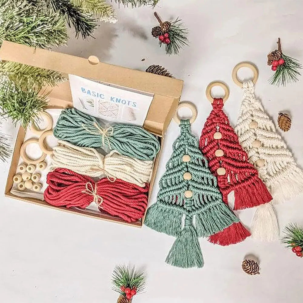 Matériaux inclus coton perles bois pour création macramé