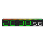 horloge led moderne réveil numérique lumière ambiance barre rythmique couleur réglable