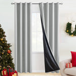 rideaux modernes uni polyester opaques gris noir beige anneaux métalliques chambre hospitalière