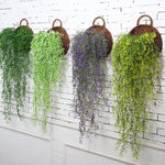 panier suspendu tressé plante artificielle soie vigne naturelle mariage anniversaireintérieur rustic déco