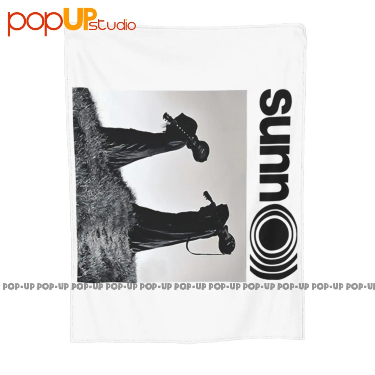 Motif rock Sunn O))) sur housse de couette recto