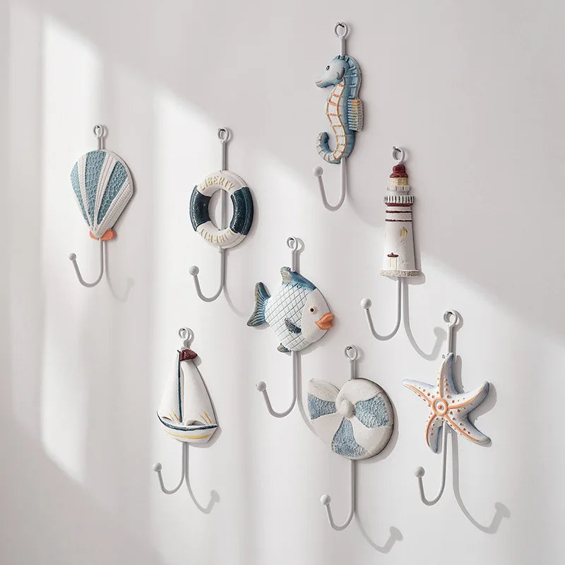 porte sacs décoratifs marin pois géométrique bleu blanc gris