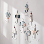 porte sacs décoratifs marin pois géométrique bleu blanc gris