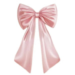 décoration festivaire noeud papillon rose satin brillant adhésif rubans flottants anniversaire mariage noël festive