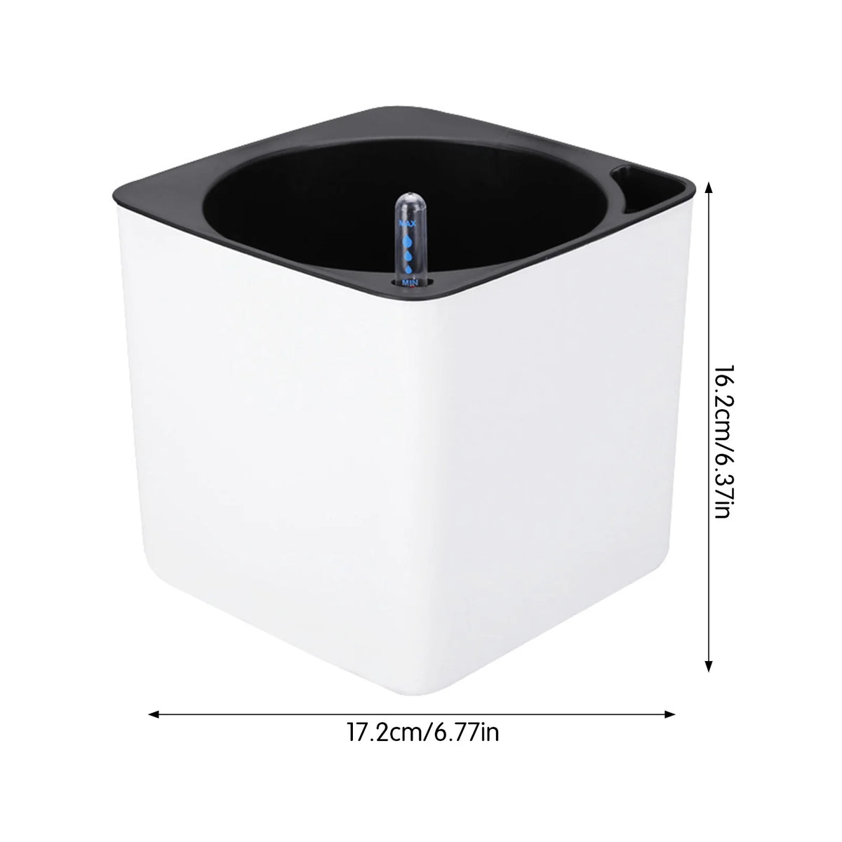 pot auto irriguant moderne indicateur eau fleur plante verte corde coton absorbant blanc opacité