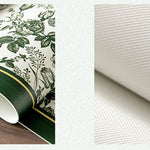 tapis table rond polyestère résistant chaleur décoration intérieure extérieure blanc vert fleurs feuilles papillons