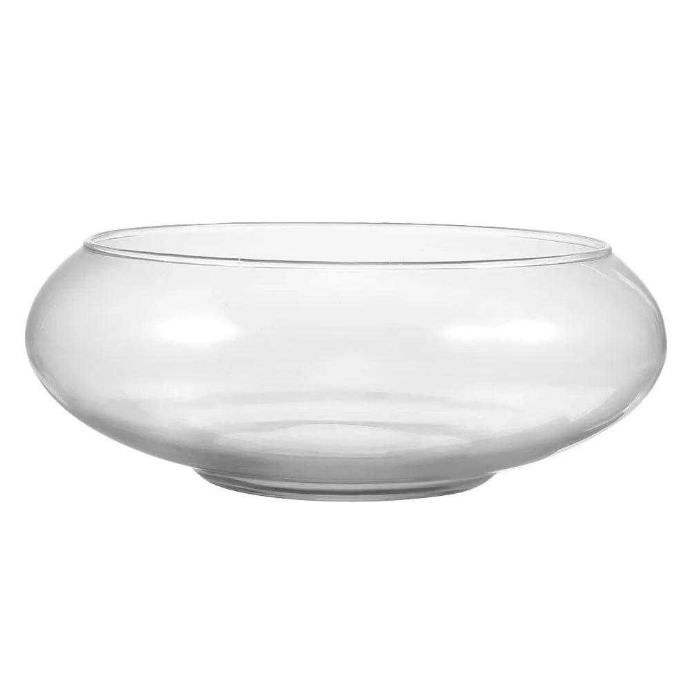 bol transparent moderne vase hydroponique terrarium poissons plante succulente pot verre