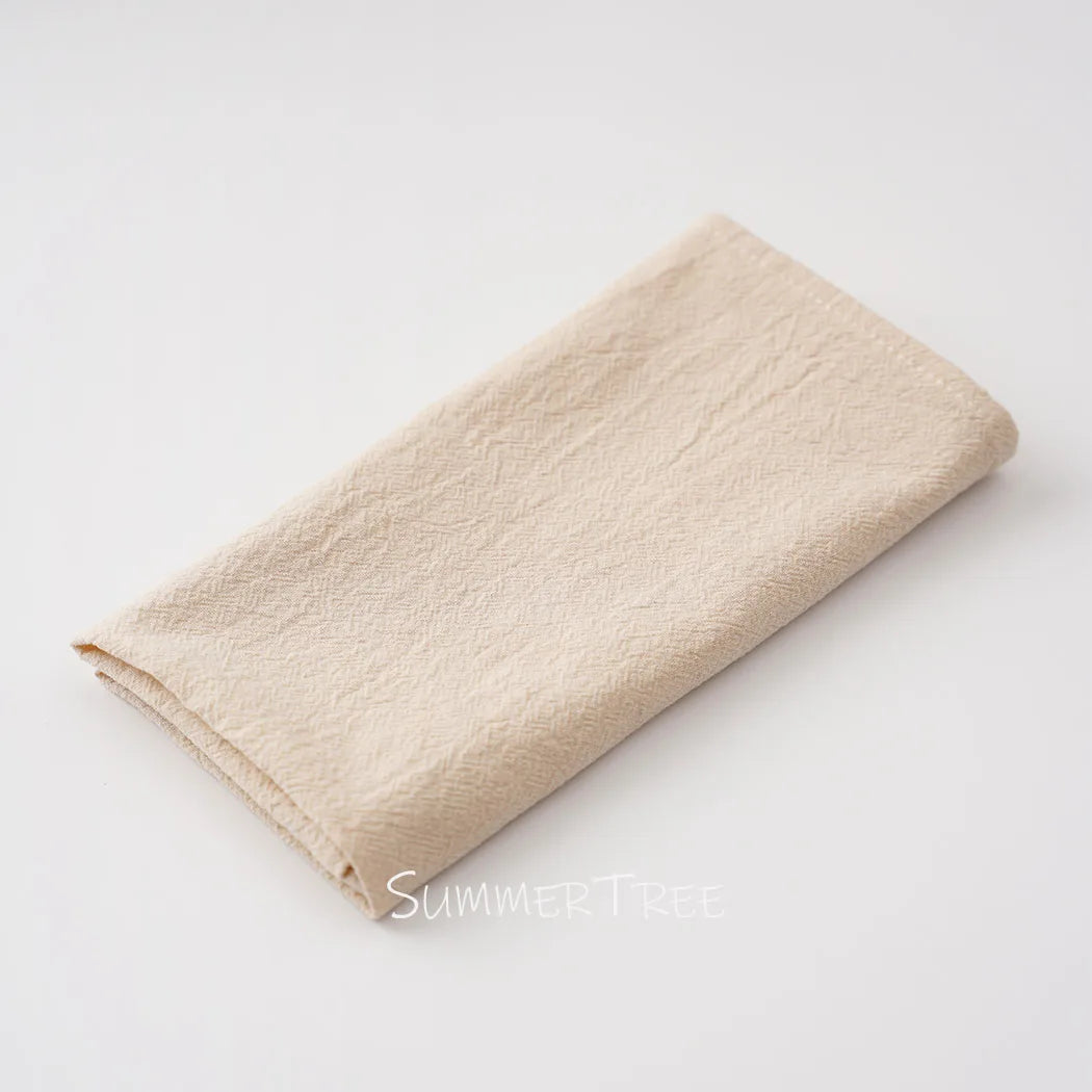 serviettes coton 40x40cm réutilisables rose pâle beige bleu orange blanc vert marron classiques maison