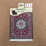 tapis souris persan ornements floraux bleu rouge beige antidérapant clips miniature