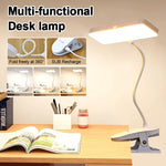 lampe rechargeable led blanc moderne pinces clipser port usb interrupteur base stable