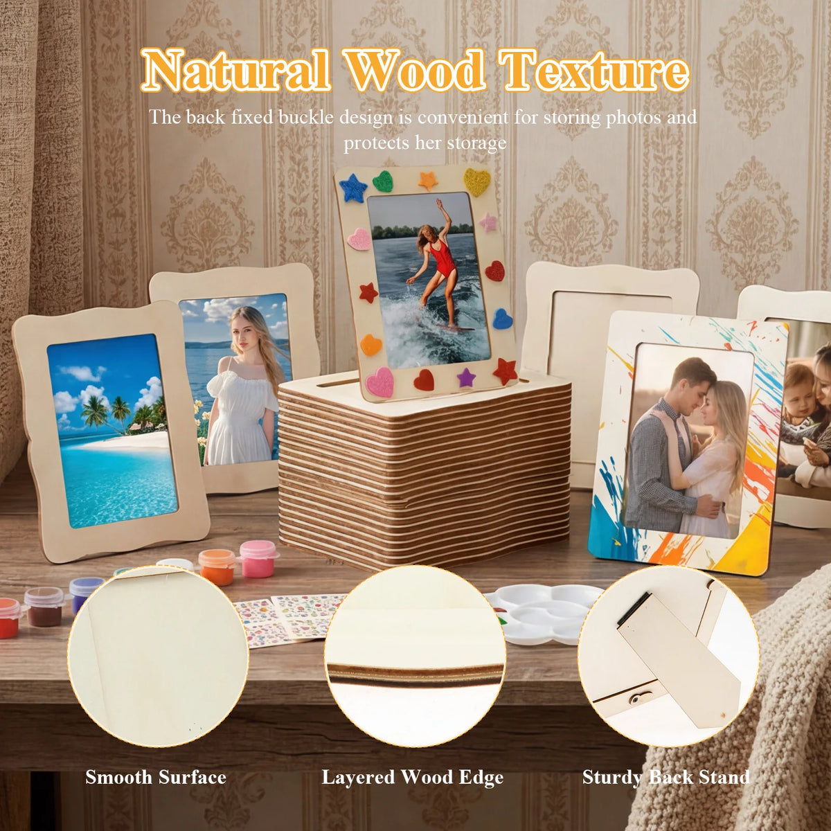 kits cadres photo peindre texturés strass décoration créative artisanale enfants