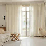 rideau floral semi transparent classique beige clair bordure noire chambre salonhôtel