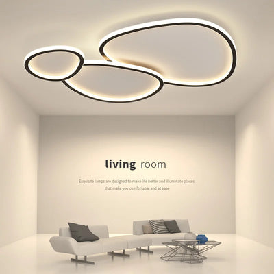 Plafonnier LED design nordique minimaliste noir