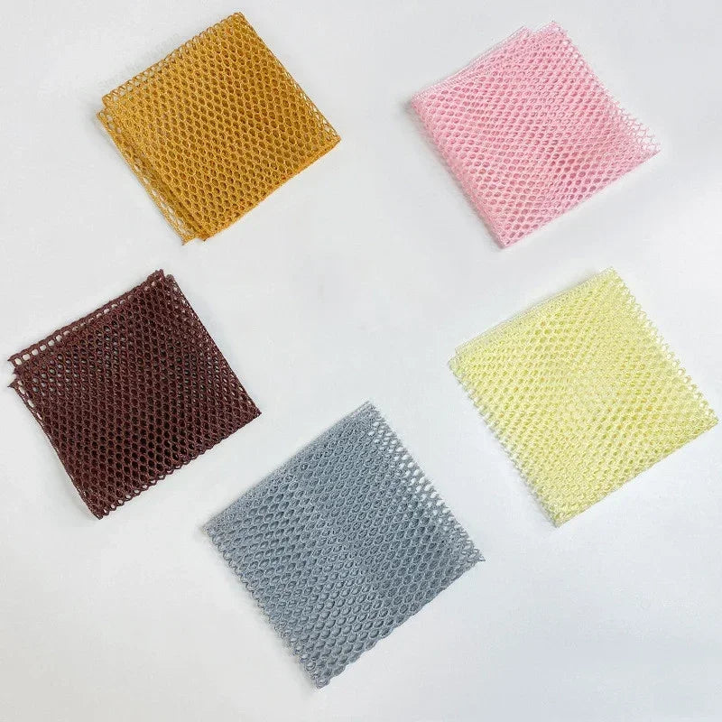 filet pêche maille polyester 30x30cm or gris jaune marron respectueux environnement non stick