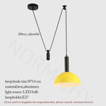 suspension lumineuse moderne conique led réglable noir blanc chambre salon