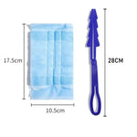 brosse poussière bleu clair douce moderne poignée 60 pièces remplacement 28cm longueur