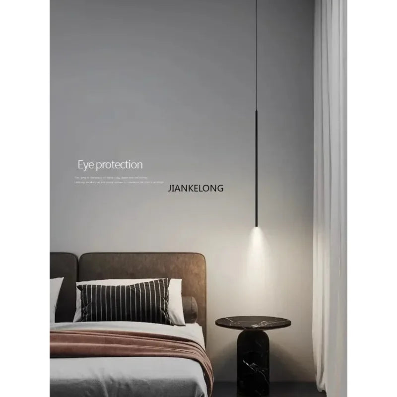 lampe suspension moderne noir lisse opaque 4000K 3000K 6000K chambre salon