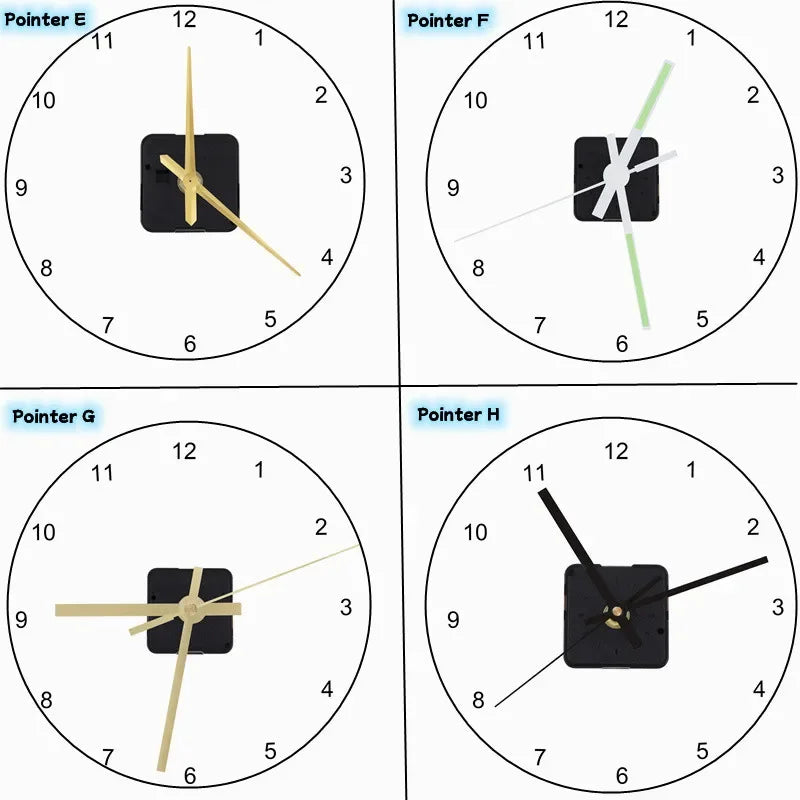 kits horlogers aiguilles quartz noir or vert blanc industriels utilitaires fixations incluses aiguilles heures