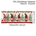 rideau noël blanc motifs flocons arbres eyelets polyester opaque traditionnel