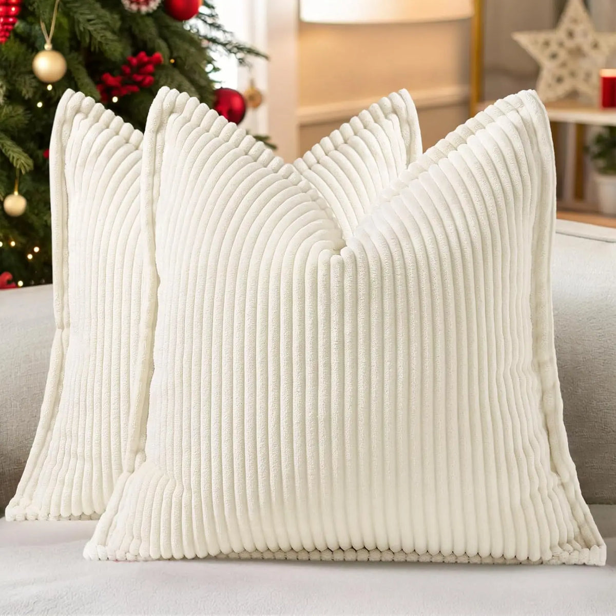 housses coussin velours rayures bohemien vert rouge blanc modernes decoratives carrees elastiques deco salon