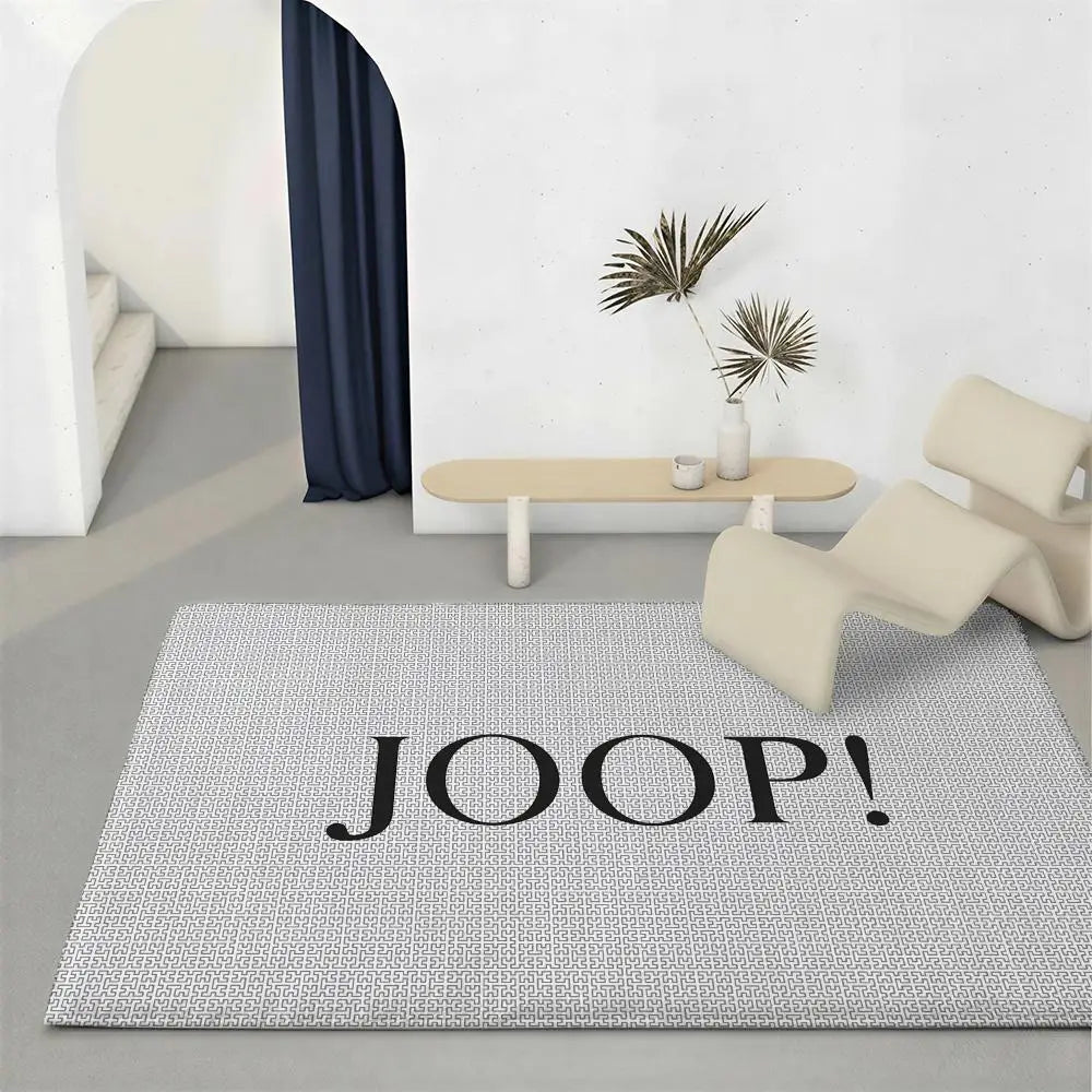 tapis moderne gris clair taches noires résistant décoloration polyester doux solintérieur