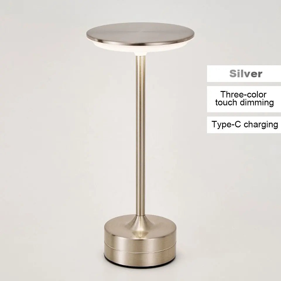 lampe table rechargeable or bronze noir tactile usb moderne minimaliste