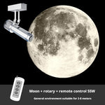 projecteur led lune jupiter terre moderne blanc gris orange bleu