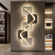 Luminaire LED minimaliste pour entrée et couloir, design italien en bois avec variateur d'intensité