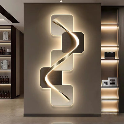 Luminaire LED minimaliste en bois pour entrée, design italien