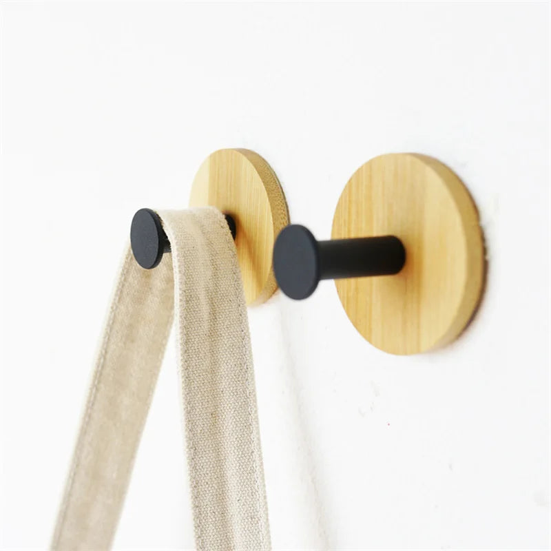 porte serviettes adhésif moderne bois naturel noir blanc gris vert marron unique utilisation multiple