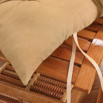 coussin épais rocking chair beiges tufted mousse pe polyester ruban confortable chaise longue toutes