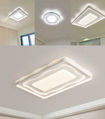 plafonnier moderne cristal blanc ondulé led interrupteur bouton neutre 4000k