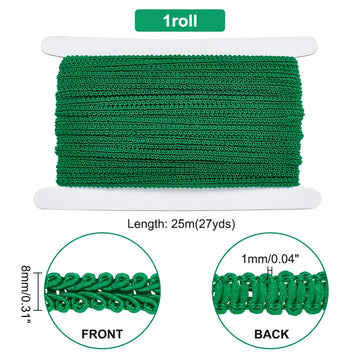 ruban tressé polyester doré tissage géométrique texturé 15mm large 12m longueur
