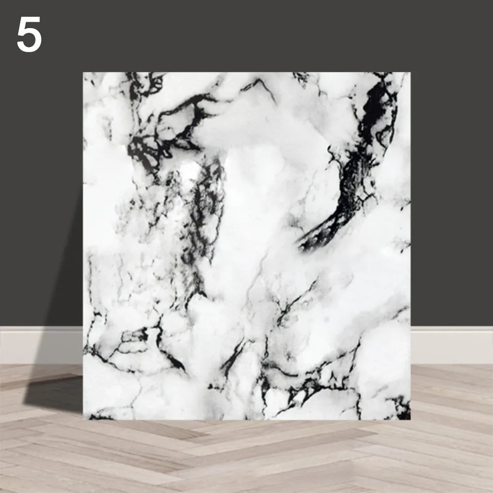panneau décoratif auto adhésif marbre blanc moderne résistant humidité facile contemporain