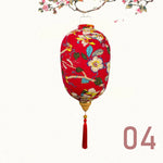 lanternes chinoises traditionnelles multicolores fleurs opaques tassel fêtes nouvelles années