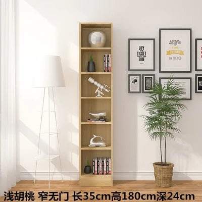 bibliothèque moderne bois multifonction porte unique simple rangement mur blanc noir