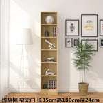 bibliothèque moderne bois multifonction porte unique simple rangement mur blanc noir