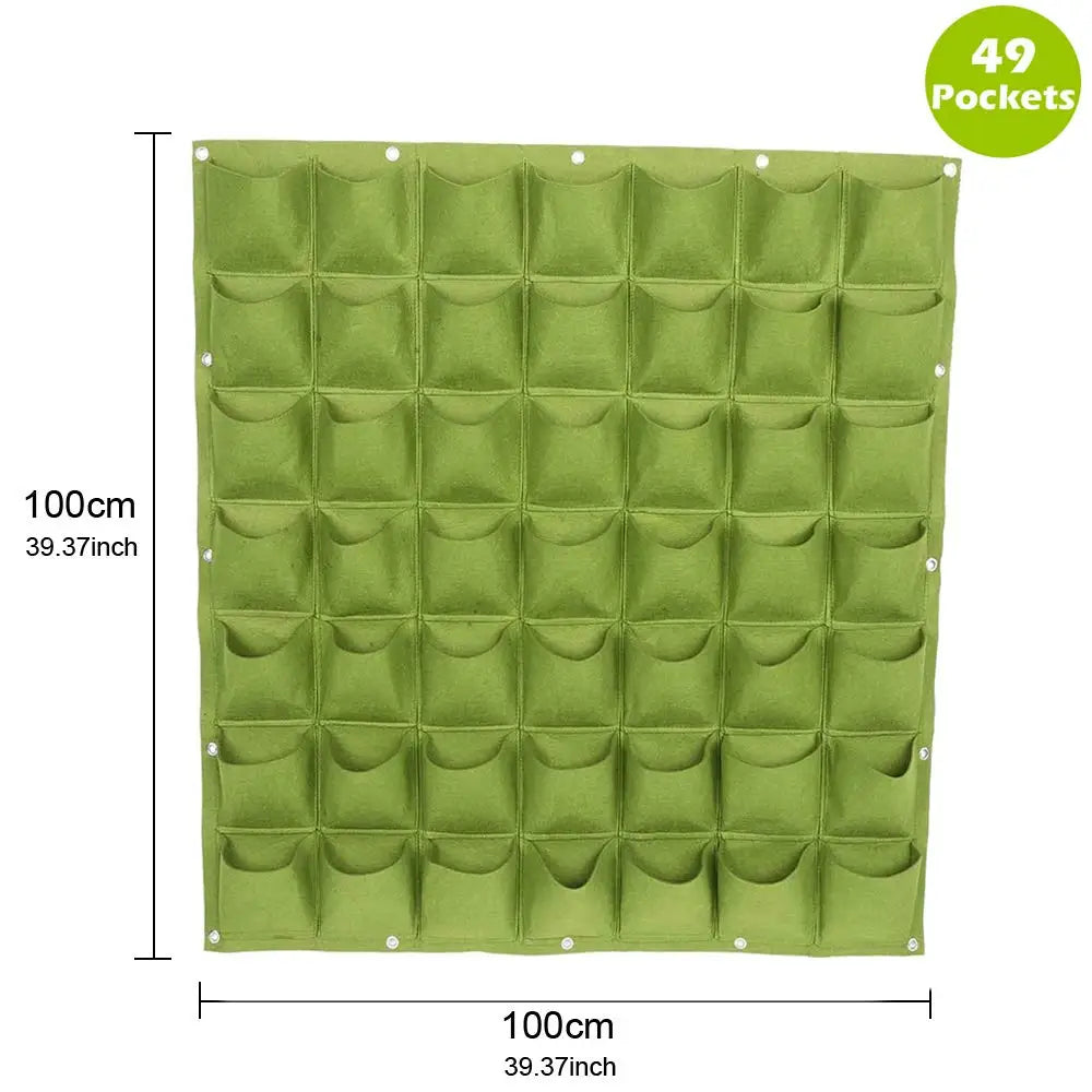 sacs culture plantes mur vert moderne 50x100cm 49 poches