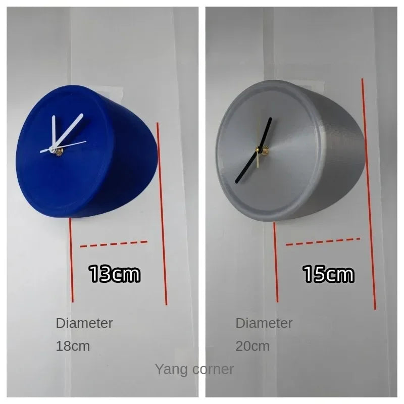 horloge murale moderne simple bleu rouge noir aiguille sans tic tac minimaliste salon