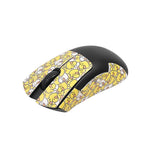 souris gaming noire or motif moderne caoutchouc sportif