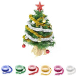 guirlande frangée tinsel bleu vert rose or décoration noël anniversaire mariage événement festive scintillante