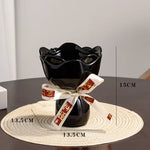 vase floral vintage élégant petite décoration maison moderne rose rouge noir blanc