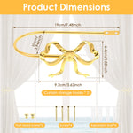 rideaux or nœuds décoratifs métal holdback fixations vis chambre maison